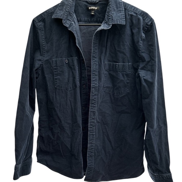 Express Men's Navy Blue Shirt - Picture 1 of 4